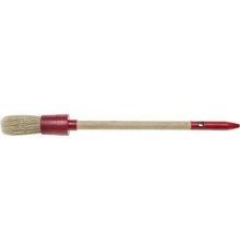 Кисть круглая STAYER MASTER, светлая натуральная щетина, пластмассовый корпус, деревянная ручка, №2 x 20мм